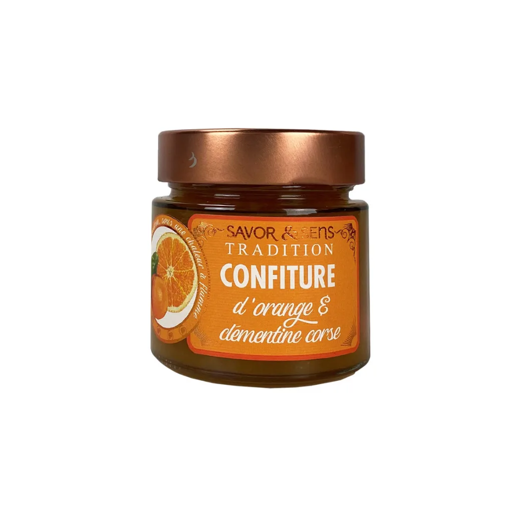 Pot de confiture orange clémentine Corse 270g