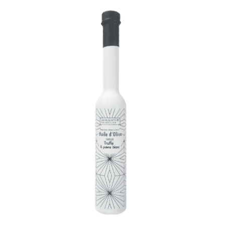 Flacon d’huile d’olive saveur truffe noire et poivre blanc – 200ml