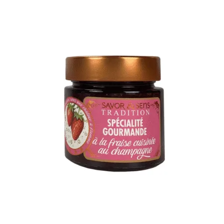 Pot de spécialité fraise cuisinée au champagne 270g