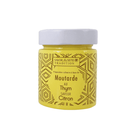 Pot de moutarde au thym et citron 130g – Savor et Sens