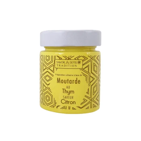 Pot de moutarde au thym et citron 130g – Savor et Sens