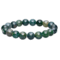 bracelet agate mousse boule 10mm pierre naturelle verte