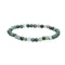 bracelet agate mousse boule 4mm pierre naturelle verte