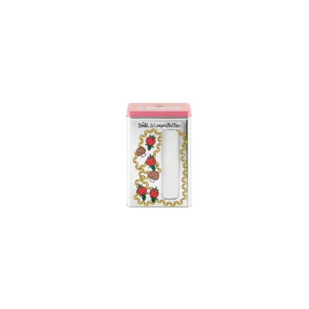 Boîte à pâtes en métal avec fenêtre et illustration Coquillette Champi