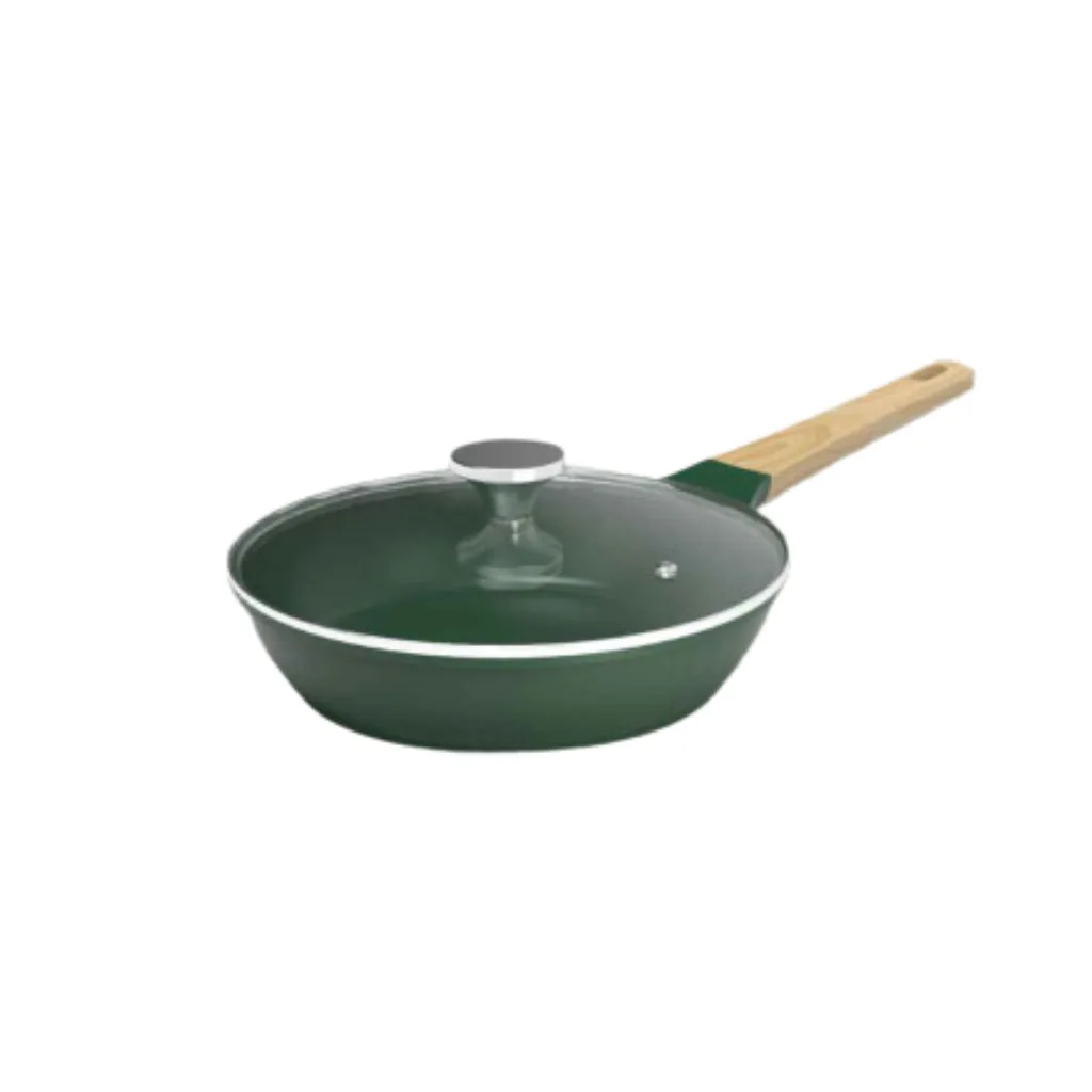 Couvercle 24 cm en verre avec trou vapeur, compatible cocotte, poêle et panier vapeur inox