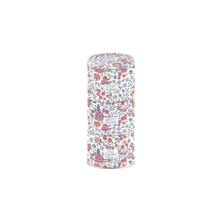 Boîte à rangement d’accessoires cheveux fleurie en acier inoxydable