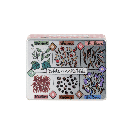 Boîte à variés thé en métal pour sachets de thé et infusions