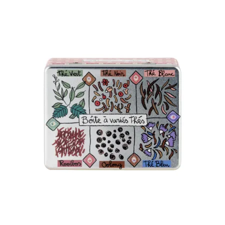 Boîte à variés thé en métal pour sachets de thé et infusions