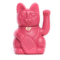Chat fuchsia porte-bonheur avec patte mobile, esprit créatif
