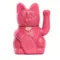 Chat fuchsia porte-bonheur avec patte mobile, esprit créatif