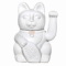 Chat porte-bonheur blanc en ABS, patte mobile