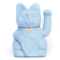 Chat bleu ciel avec patte mobile pour réussite