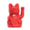 Chat porte-bonheur rouge Maneki Neko amour