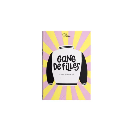 Cahier “Gang de Filles” de Minus Éditions, couverture souple jaune et rose, format 15 × 21 cm