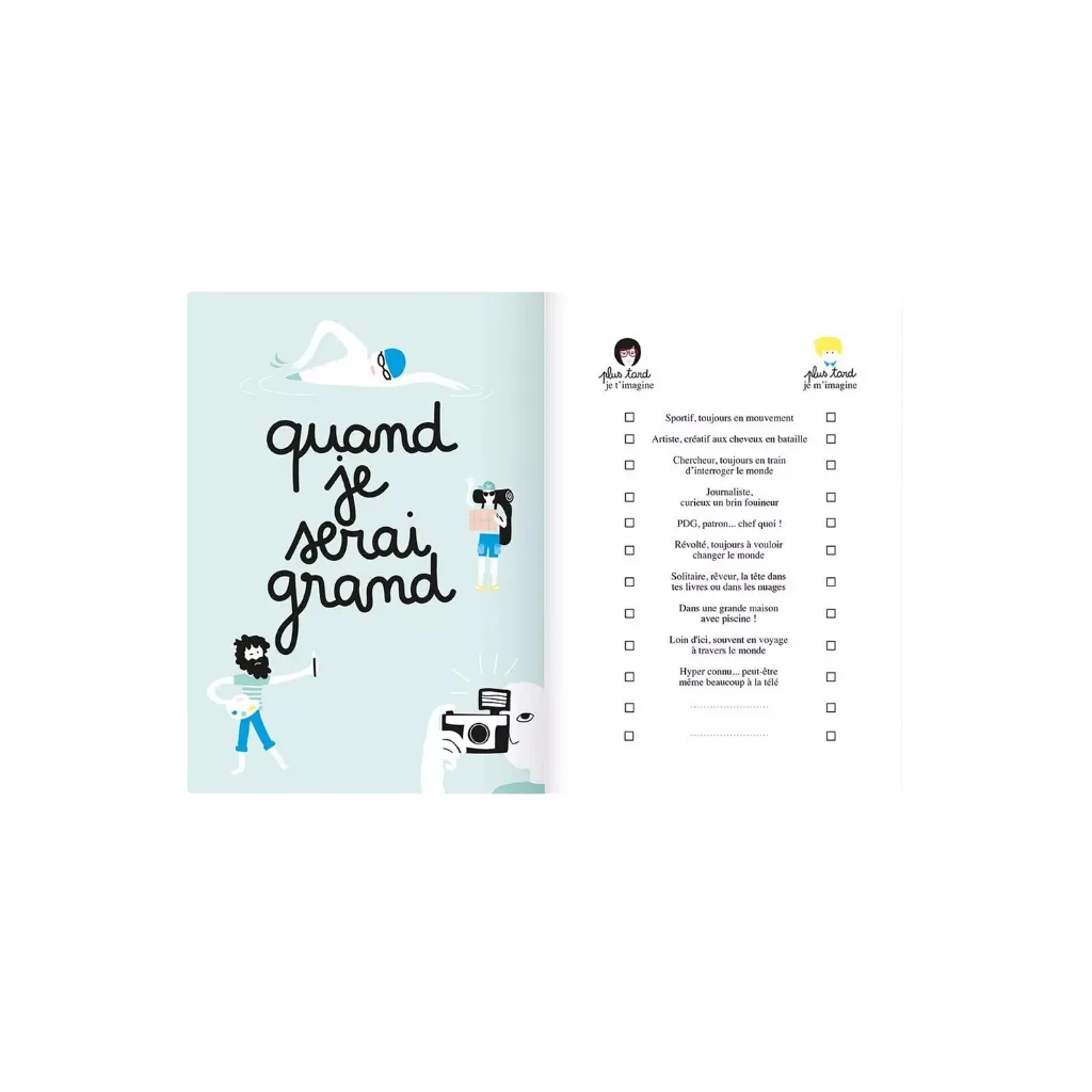 Cahier “Telle mère, tel fils ?” de Minus Éditions, couverture souple jaune pantone, format 15 × 21 cm