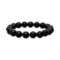 Bracelet en pierre naturelle Obsidienne 10mm noir profond, élastique solide, bijou de protection