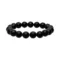 Bracelet en pierre naturelle Obsidienne 10mm noir profond, élastique solide, bijou de protection