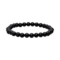 Bracelet en pierre naturelle Obsidienne 6mm noir profond, élastique solide, bijou de protection