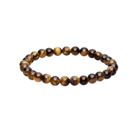 Bracelet en boules d’Œil de Tigre naturelles 6 mm