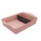 Plat rose pastel Cookut Guimauve avec séparateur, vue du dessus