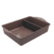 Plat marron foncé Cookut Moka avec séparateur, vue du dessus