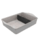 Plat Cookut Perle gris clair avec séparateur, vue de dessus