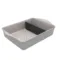 Plat Cookut Perle gris clair avec séparateur, vue de dessus