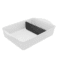 Plat blanc Cookut Polaire 40x27 cm avec séparateur, vue de dessus