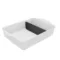 Plat blanc Cookut Polaire 40x27 cm avec séparateur, vue de dessus