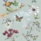 Serviettes en papier Puerto Rico avec motif floral et papillons sur fond gris