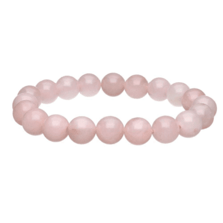 Bracelet en pierre naturelle Quartz Rose 10mm, perles roses naturelles, élastique solide, bijou bien-être