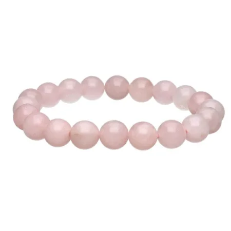Bracelet en pierre naturelle Quartz Rose 10mm, perles roses naturelles, élastique solide, bijou bien-être