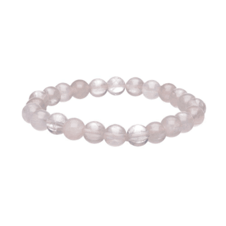 Bracelet en pierre naturelle Quartz Rose 8mm, perles roses naturelles, élastique solide, bijou bien-être