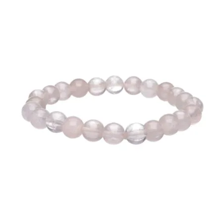 Bracelet en pierre naturelle Quartz Rose 8mm, perles roses naturelles, élastique solide, bijou bien-être
