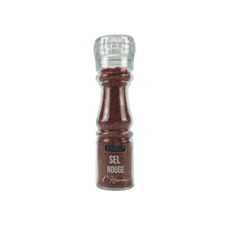 Flacon de sel rouge d’Hawaï 145g – sel de mer volcanique à l’argile alæa