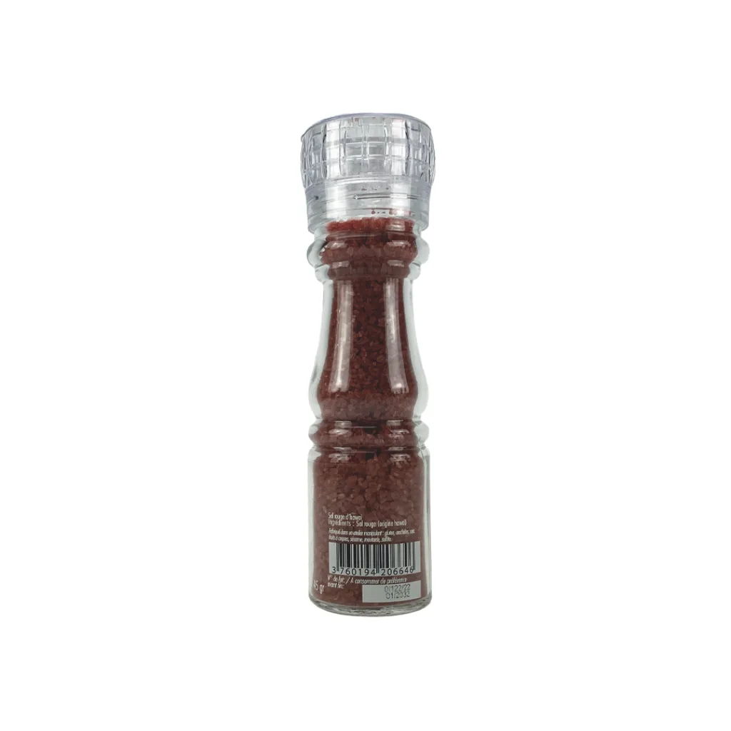 Zoom sur les cristaux rouges du Sel d’Hawaï – infusés à l’argile volcanique