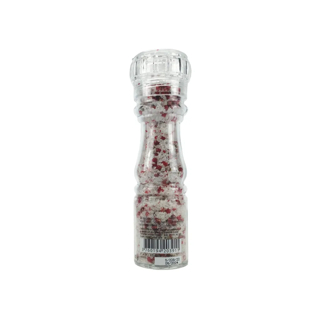 Gros plan sur le mélange sel et baies roses – Savor & Sens