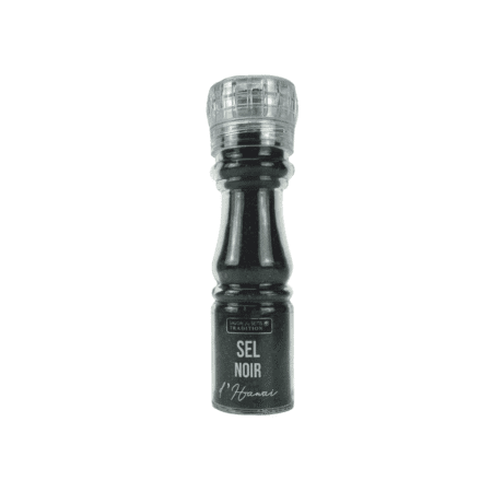 Flacon de sel noir d’Hawaï 145g, sel de mer infusé au charbon actif – Savor & Sens