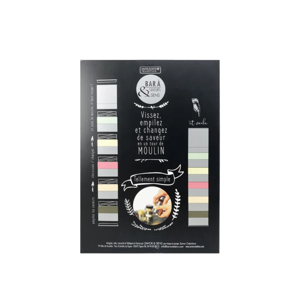 Coffret Bar à Piment de Savor & Sens avec 5 flacons de flocons de piment