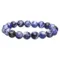 bracelet sodalite boule 10mm pierre naturelle bleu profond