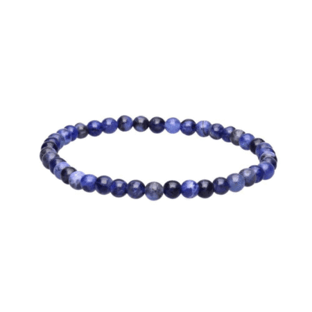 Bracelet boule 4mm en pierre naturelle sodalite