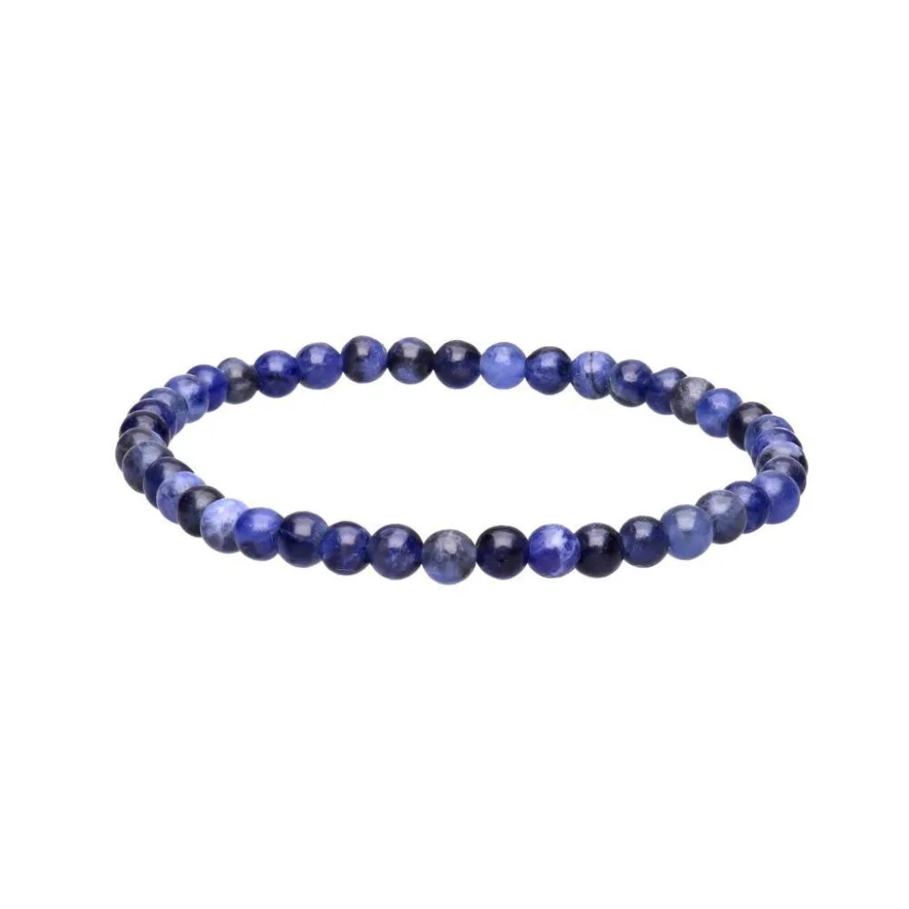 Bracelet boule 4mm en pierre naturelle sodalite