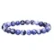 bracelet sodalite boule 8mm pierre naturelle bleu intense