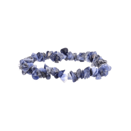 Bracelet chips en pierre naturelle sodalite bleue