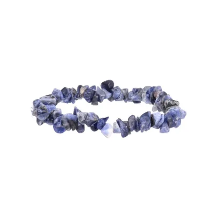 Bracelet chips en pierre naturelle sodalite bleue