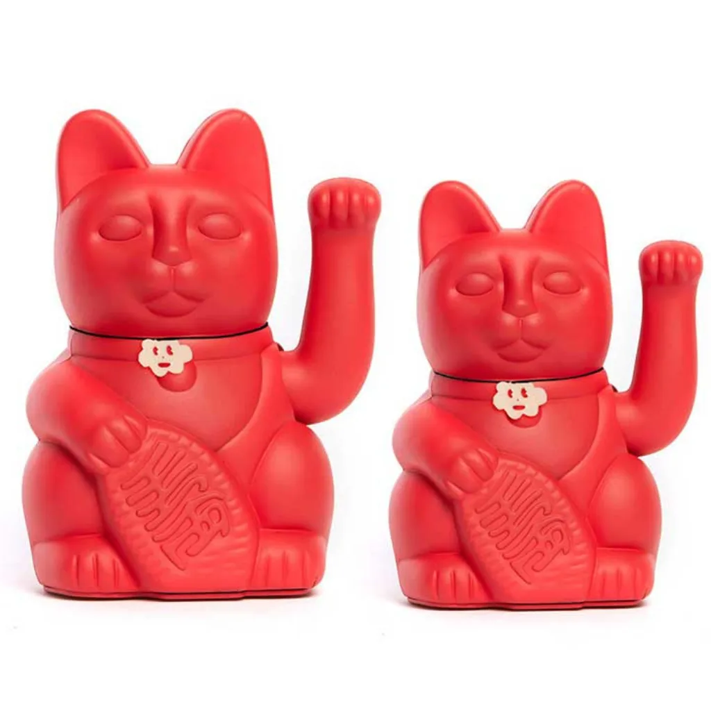 Lucky Cat rouge deux tailles M et L