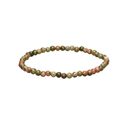 Bracelet en boules d’Unakite naturelles 4 mm