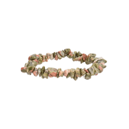 Bracelet en chips d’Unakite naturelles