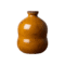 Vase Bulle en céramique marron glacé, vue de face, texture patinée