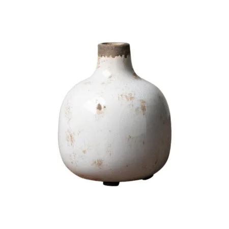 Vase CHEHOMA en céramique blanc – vue frontale